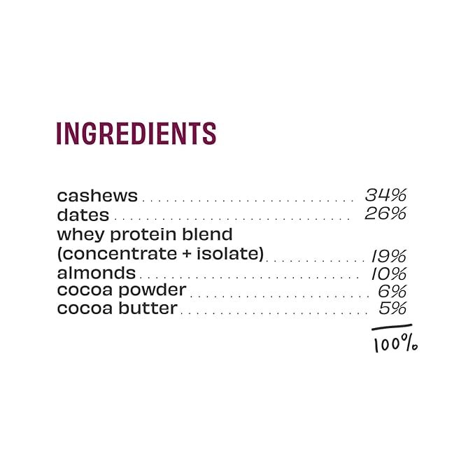 The Whole Truth - High Protein Double Cocoa 20g Protein Bar - Pack of 5 x 67g each - Image 2
