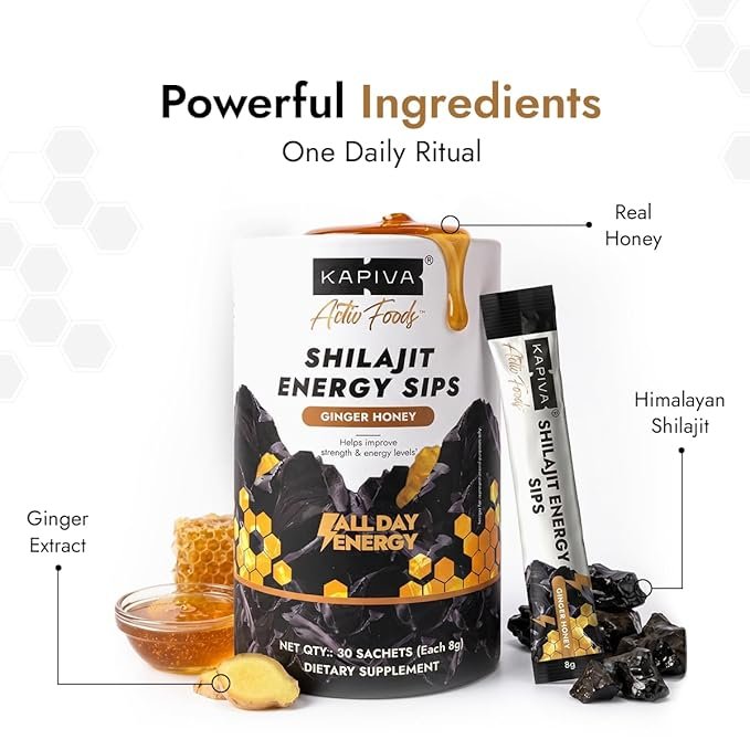Kapiva Shilajit Energy Sips | 30 Sachets - Image 2