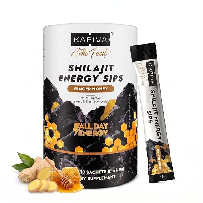 Kapiva Shilajit Energy Sips | 30 Sachets