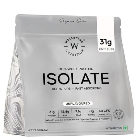 Wellbeing Nutrition Clean Whey Protein Isolate | 1kg | Unflavoured