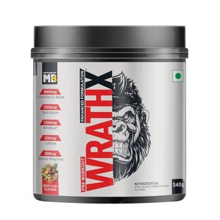 MuscleBlaze Pre Workout WrathX Powder | 30 Servings