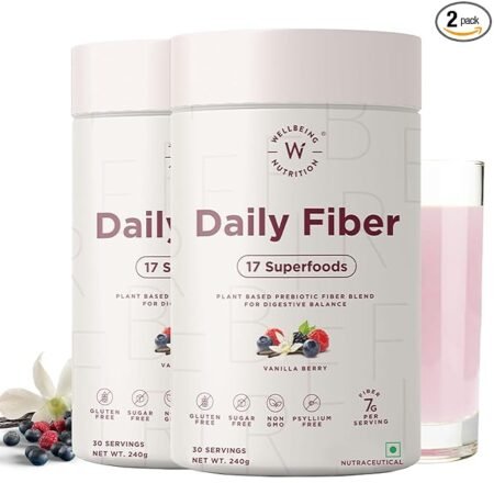 Wellbeing Daily Fiber | Vanilla Berry | 60 Servings