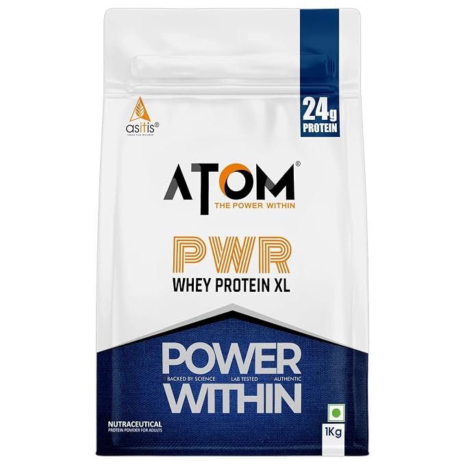 AS-IT-IS ATOM PWR Whey XL - Powered 24g Protein | 1kg