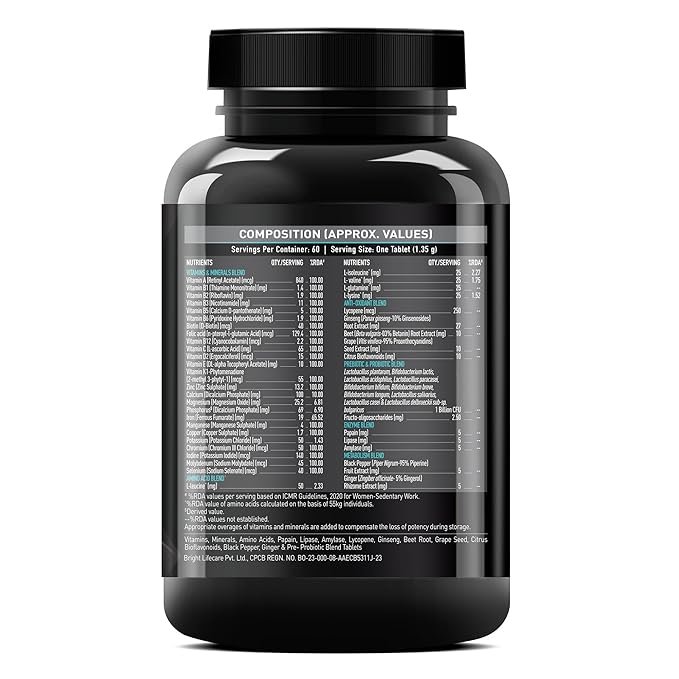 MuscleBlaze Multivitamin | 60 Tablets - Image 2