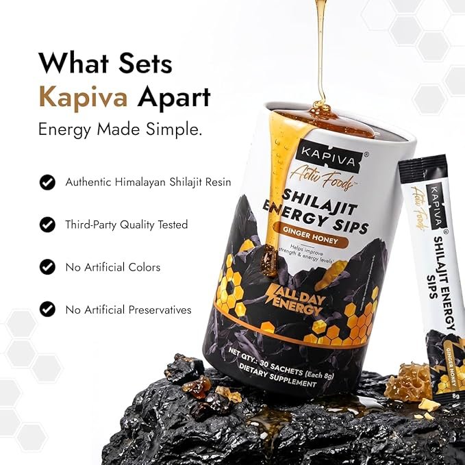 Kapiva Shilajit Energy Sips | 30 Sachets - Image 3