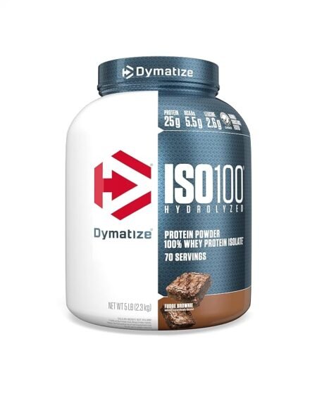 Dymatize Nutrition ISO100 Hydrolyzed Whey Protein Isolate | 2.27KG/5LB | Fudge Brownie
