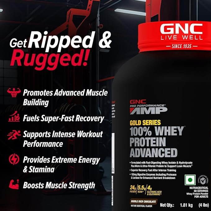 GNC AMP Gold Series Whey Protein Advanced | 4 lbs - Image 2