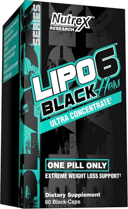 Nutrex Research Lipo-6 Black Hers Ultra Concentrate Pills For Women Metabolism Booster 60 Diet Pills - 1 Count