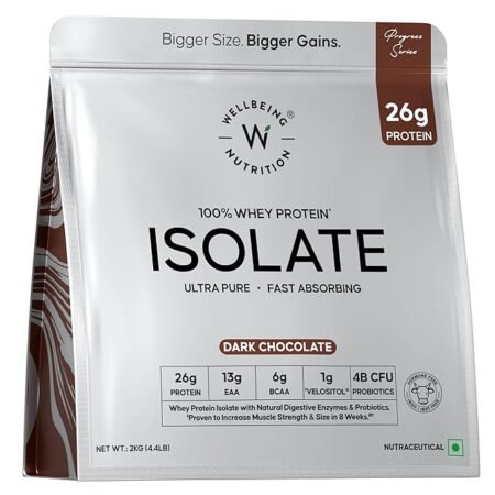 Wellbeing Nutrition Clean Whey Protein Isolate | 2kg | 26g Protein