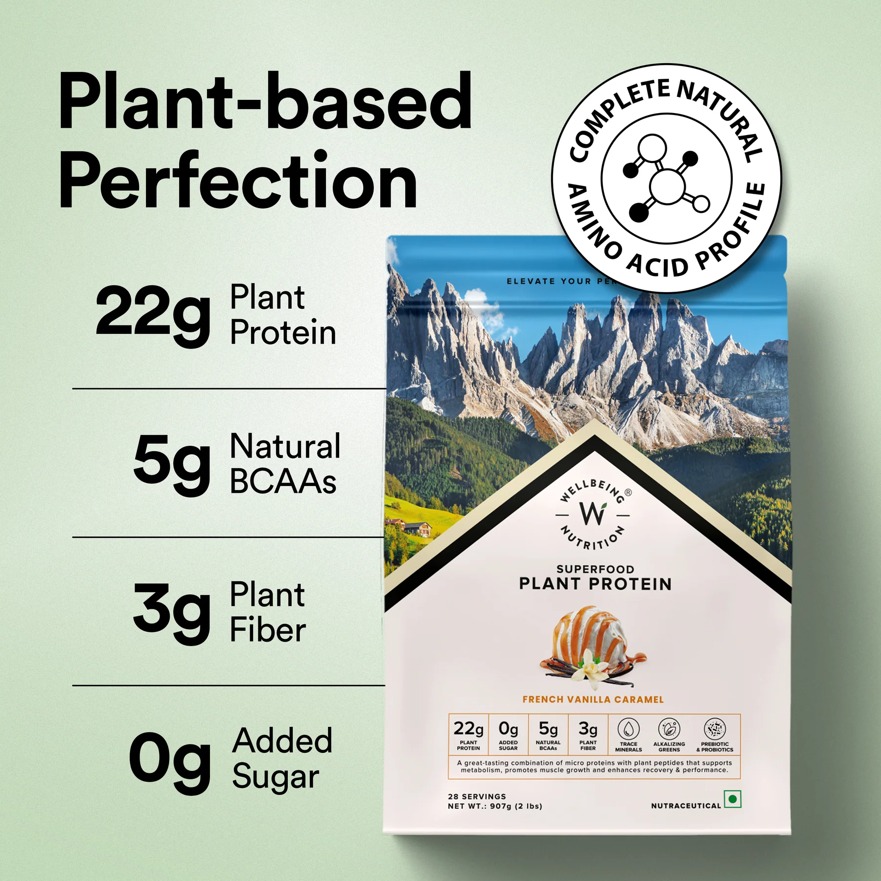Wellbeing Plant Protein 22g |1KG - Image 2