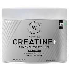 Wellbeing Creatine Monohydrate + HCL (100gm)