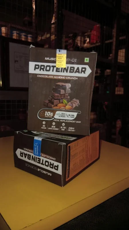 MuscleScience Protein Bar Chocolate Almond Crunch 10g Protein