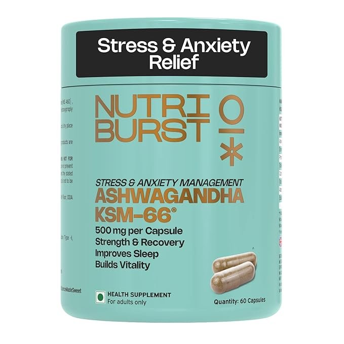 NutriBurst Aswagandha KSM 66 ( 500mg )